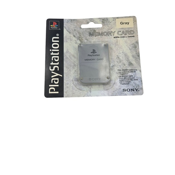 Sony‎ PlayStation Memory Card Gray SCPH-1020 u/94048 New Sealed Vintage - Picture 1 of 4
